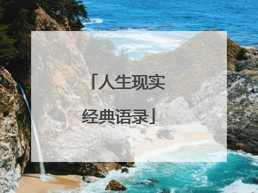 人生现实经典语录
