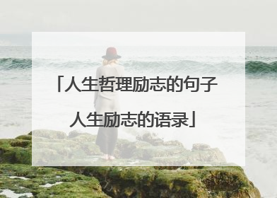 人生哲理励志的句子 人生励志的语录