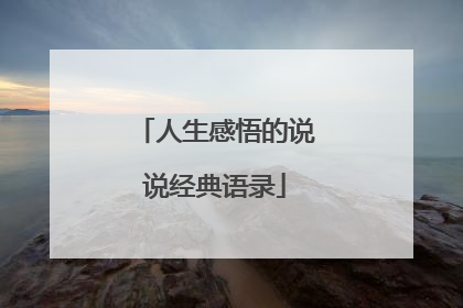 人生感悟的说说经典语录