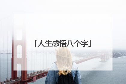 人生感悟八个字