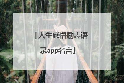 人生感悟励志语录app名言