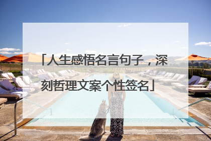 人生感悟名言句子，深刻哲理文案个性签名