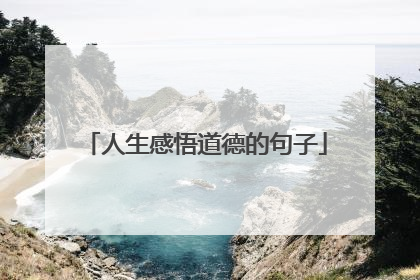 人生感悟道德的句子