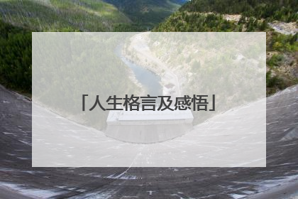 人生格言及感悟