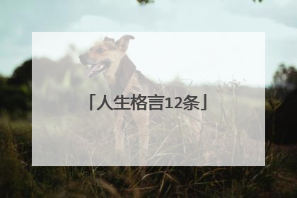 人生格言12条