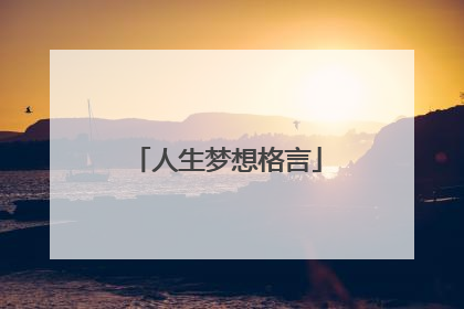 人生梦想格言