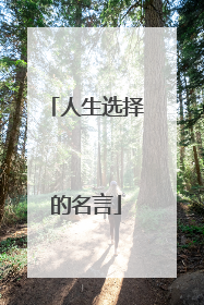 人生选择的名言