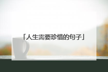 人生需要珍惜的句子