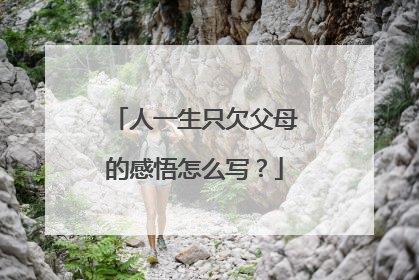 人一生只欠父母的感悟怎么写？