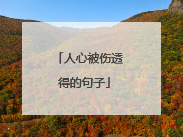 人心被伤透得的句子