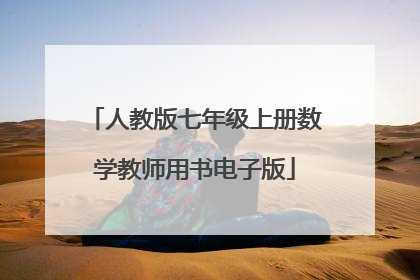 人教版七年级上册数学教师用书电子版