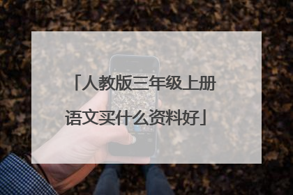 人教版三年级上册语文买什么资料好