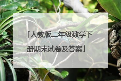 人教版二年级数学下册期末试卷及答案