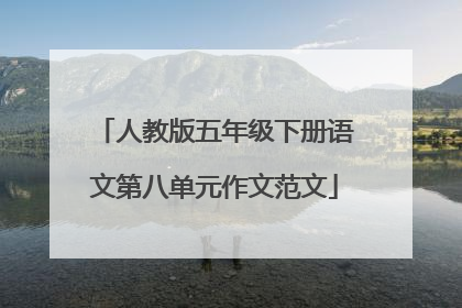 人教版五年级下册语文第八单元作文范文