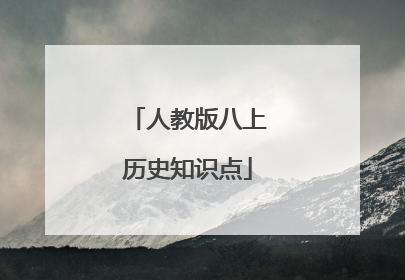 人教版八上历史知识点