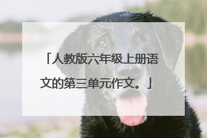 人教版六年级上册语文的第三单元作文。