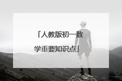 人教版初一数学重要知识点
