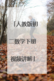 人教版初二数学下册视频讲解