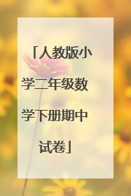 人教版小学二年级数学下册期中试卷
