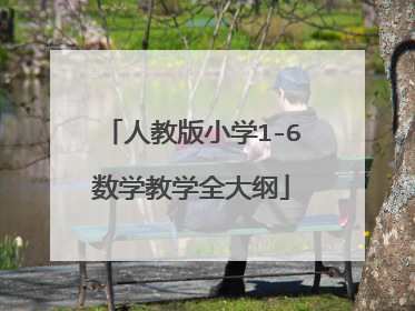 人教版小学1-6数学教学全大纲