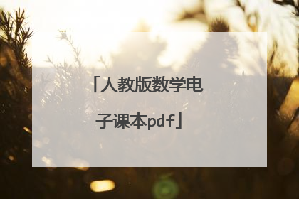 人教版数学电子课本pdf