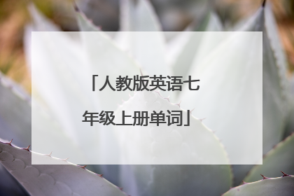人教版英语七年级上册单词