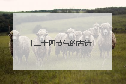 二十四节气的古诗