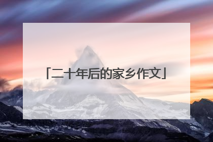 二十年后的家乡作文