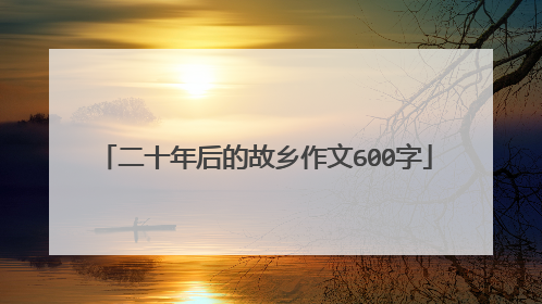 二十年后的故乡作文600字