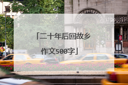 二十年后回故乡作文500字