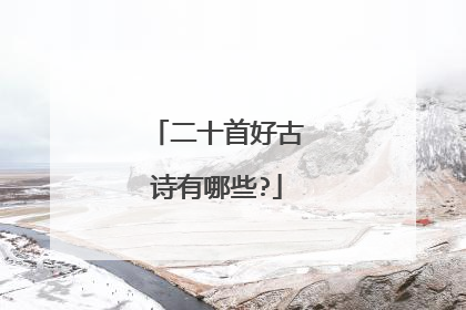 二十首好古诗有哪些?