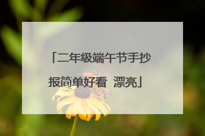 二年级端午节手抄报简单好看 漂亮