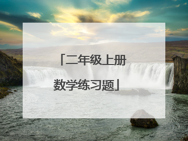 二年级上册数学练习题