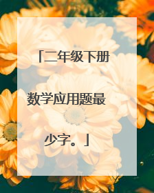 二年级下册数学应用题最少字。