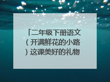 二年级下册语文(开满鲜花的小路)这课美好的礼物指的是什么?