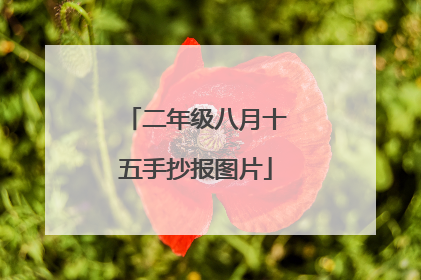 二年级八月十五手抄报图片