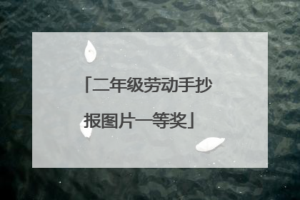二年级劳动手抄报图片一等奖