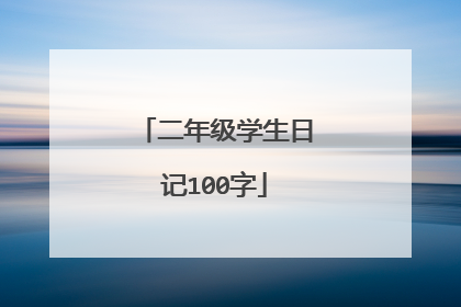 二年级学生日记100字