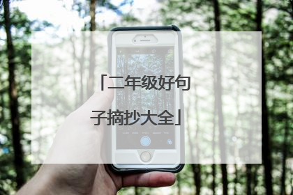二年级好句子摘抄大全