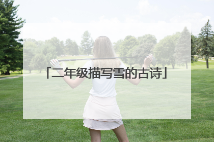 二年级描写雪的古诗