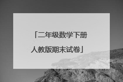 二年级数学下册人教版期末试卷
