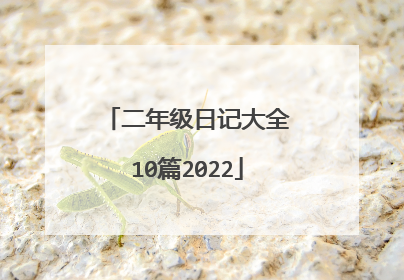 二年级日记大全10篇2022