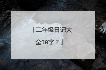 二年级日记大全30字?