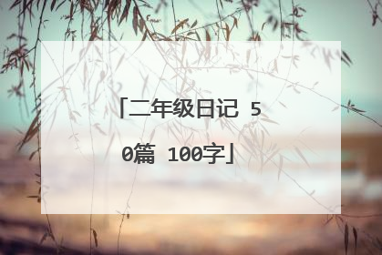 二年级日记 50篇 100字