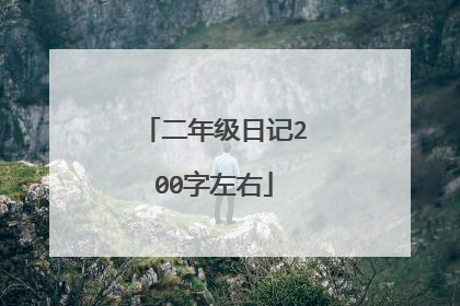 二年级日记200字左右