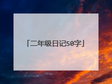 二年级日记50字