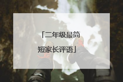二年级最简短家长评语