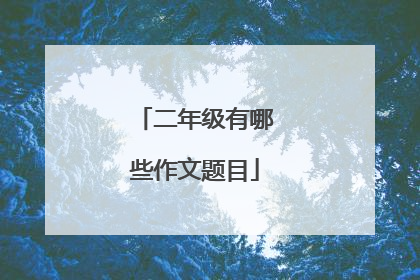 二年级有哪些作文题目