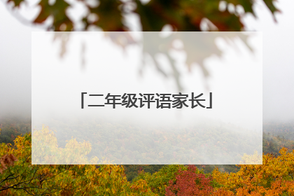 二年级评语家长