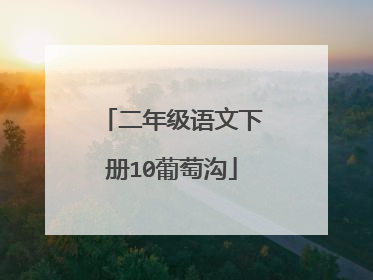 二年级语文下册10葡萄沟